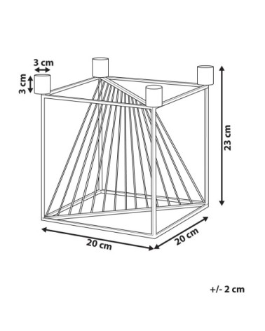 Bougeoir design doré 4 bougies