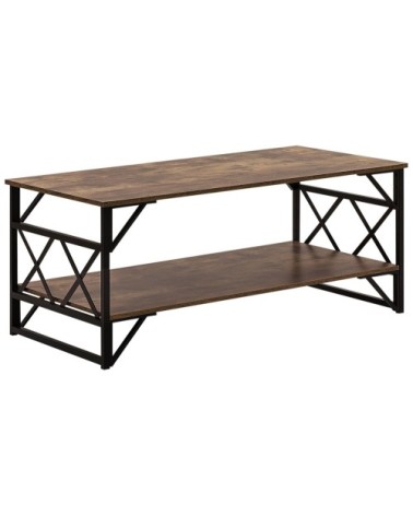 Table basse imitation bois foncé