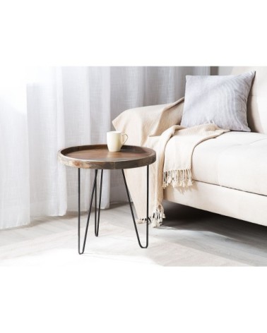 Table appoint marron foncée