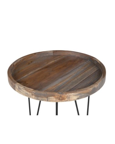 Table appoint marron foncée