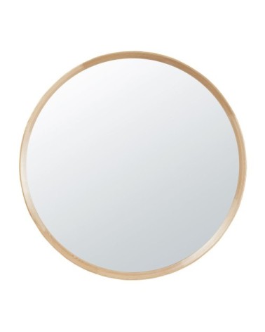 Miroir rond en chêne et paulownia D100