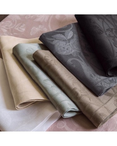 Serviette en lin poivre gris 50 x 50