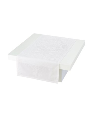 Chemin de table en coton blanc 55 x 150