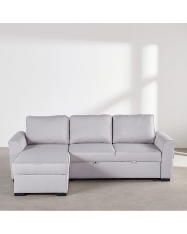 Canapé d'angle convertible 3/4 places gris