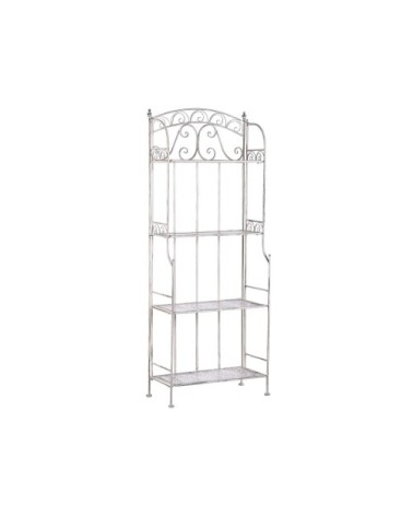 Étagère de jardin en métal blanc 4 niveaux