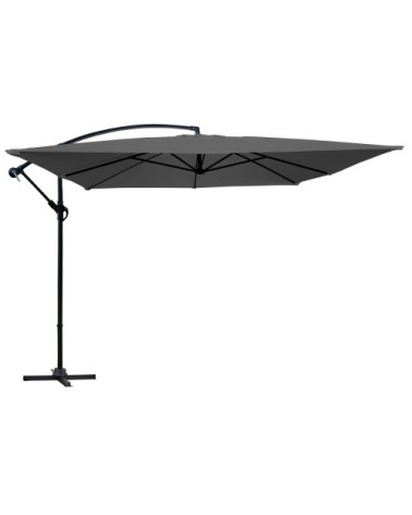 Parasol déporté 3x3m acier gris anthracite