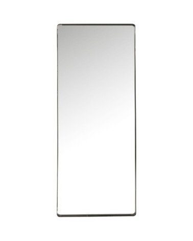 Miroir bords arrondis en métal noir 200x80