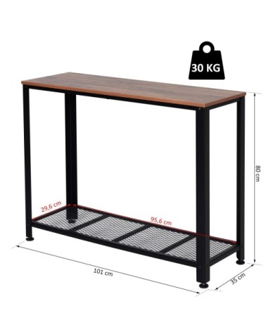 Table console vintage industriel pieds réglables