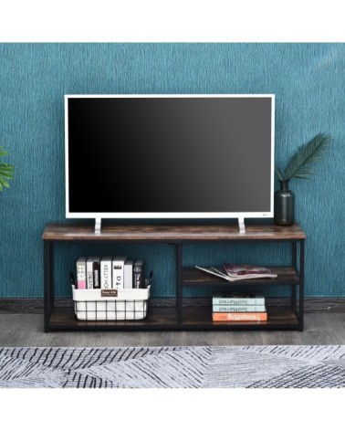 Meuble TV design industriel 2 étagères