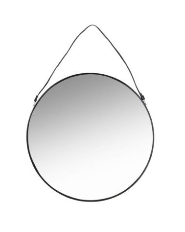 Miroir rond en métal noir D55