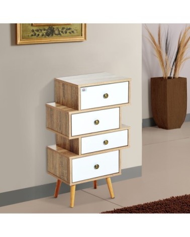 Chiffonnier style scandinave 4 tiroirs