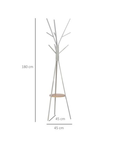 Porte-manteau design branches blanc