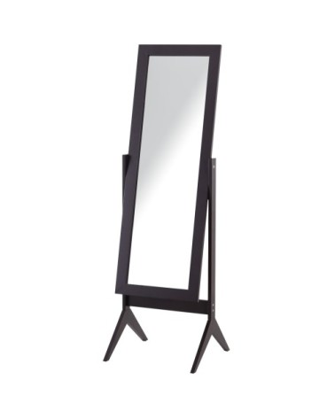 Miroir à pied inclinaison réglable brun foncé H148 cm