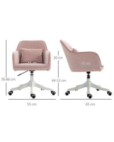 Chaise de bureau massante velours