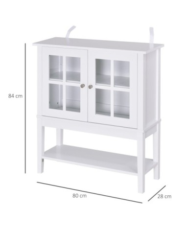 Meuble vitrine de rangement 2 portes