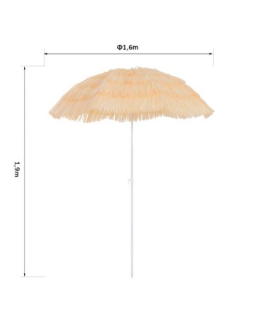 Parasol design Hawaï beige