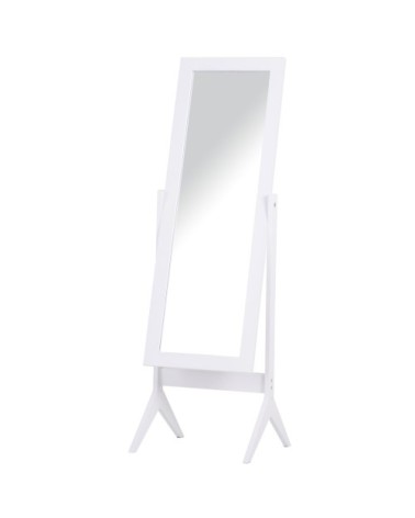 Miroir à pied inclinaison réglable blanc H148cm