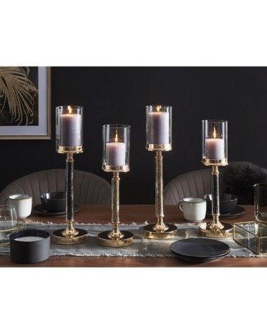 Bougeoir à pied doré 48 cm