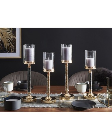 Bougeoir à pied doré 48 cm