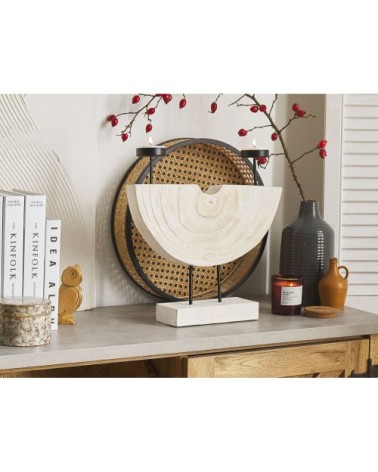 Bougeoir blanc 35 cm