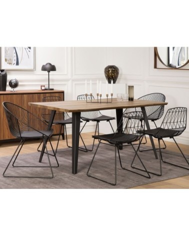 Bougeoir noir et doré 6 bougies