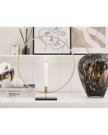 Bougeoir design noir et doré