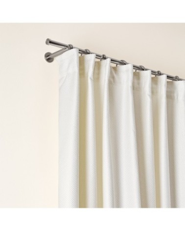 Rideau à galon fronceur 135x350 cm Ivoire