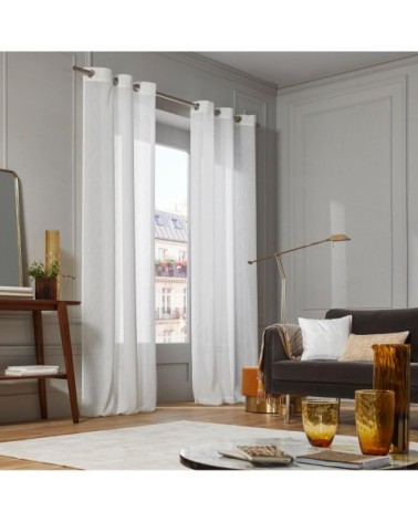 Voilage à oeillets 350x298 cm Blanc