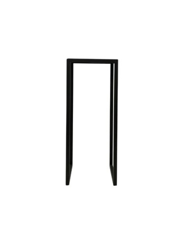 Table d'appoint de jardin acier noir H80cm