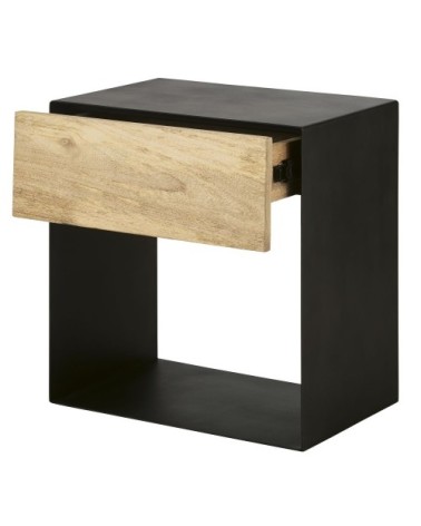 Table de chevet 1 tiroir bicolore