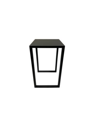Table d'appoint de jardin acier noir H50cm