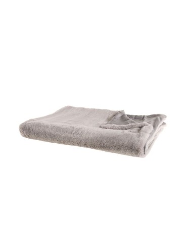 Couverture en polyester gris 200x150cm