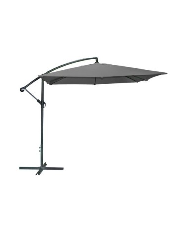 Parasol déporté carré anthracite en polyester