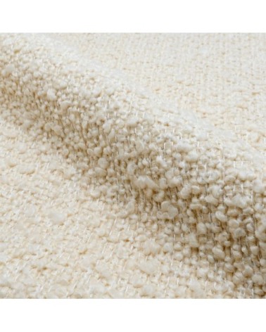Lot de 2 chaises pour îlot central 65 cm en tissu bouclette blanc