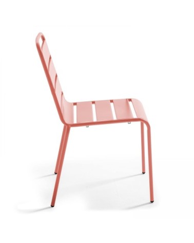 Chaise de jardin en métal argile