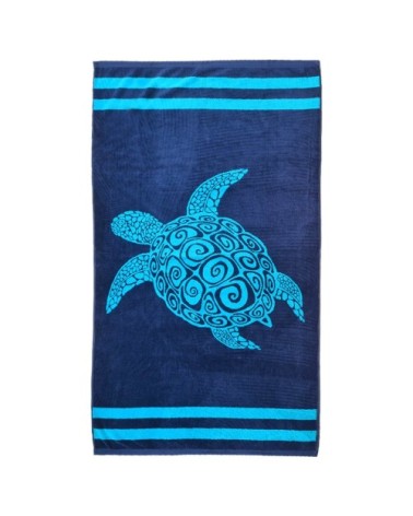 Serviette de plage éponge velours Jacquard Pavlos 90x170
