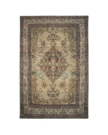 Tapis à motifs orientaux effet vintage taupe 145x200