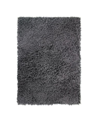 Tapis tout doux fausse fourrure gris foncé 197x290