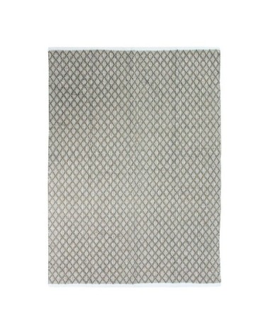 Tapis 100% coton blanc/écru-sable 190x290