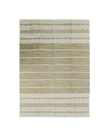 Tapis 100% coton blanc-sable 190x290
