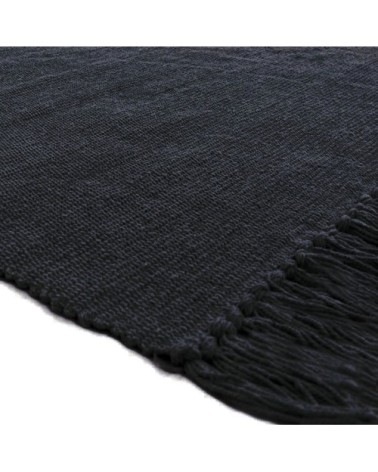 Tapis 100% coton gris foncé 120x170