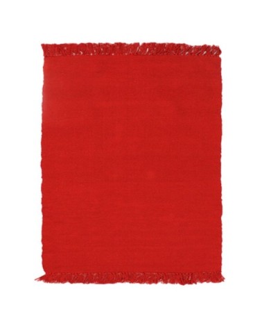 Tapis 100% coton rouge 150x200