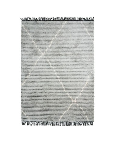 Tapis tout doux lignes beige et gris clair 160x230