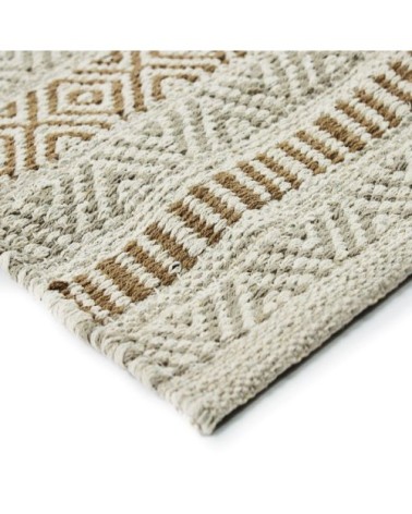 Tapis 100% coton blanc-sable 160x230