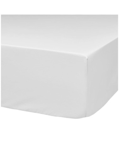 Drap housse en percale bio blanc 140 x 190 cm