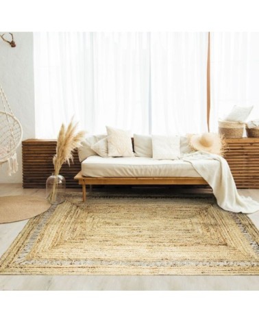 Tapis en jute vague naturel 160x230