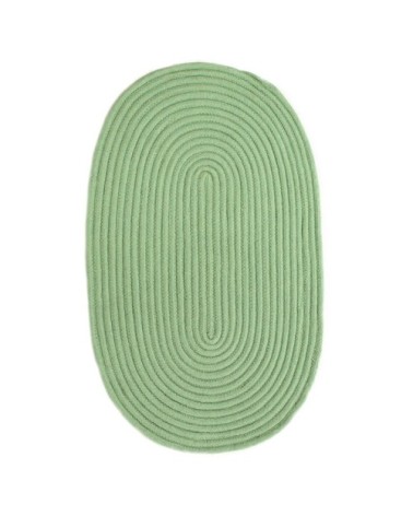 Tapis en coton effet cordage vert basilic 50x80