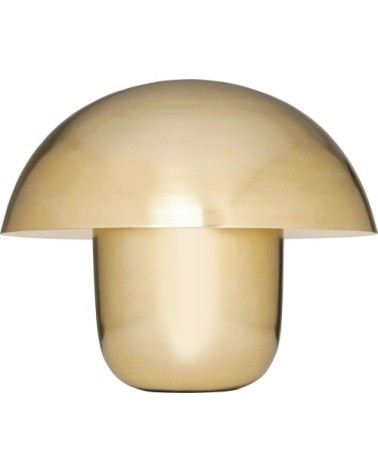 Lampe champignon en acier doré