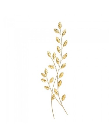 Décoration murale branches en métal doré 20x60cm