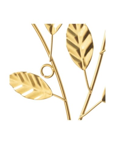 Décoration murale branches en métal doré 20x60cm
